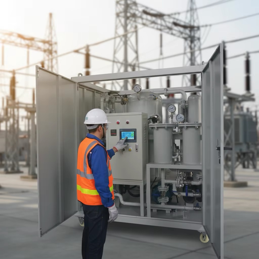 高真空變壓器濾油機現場