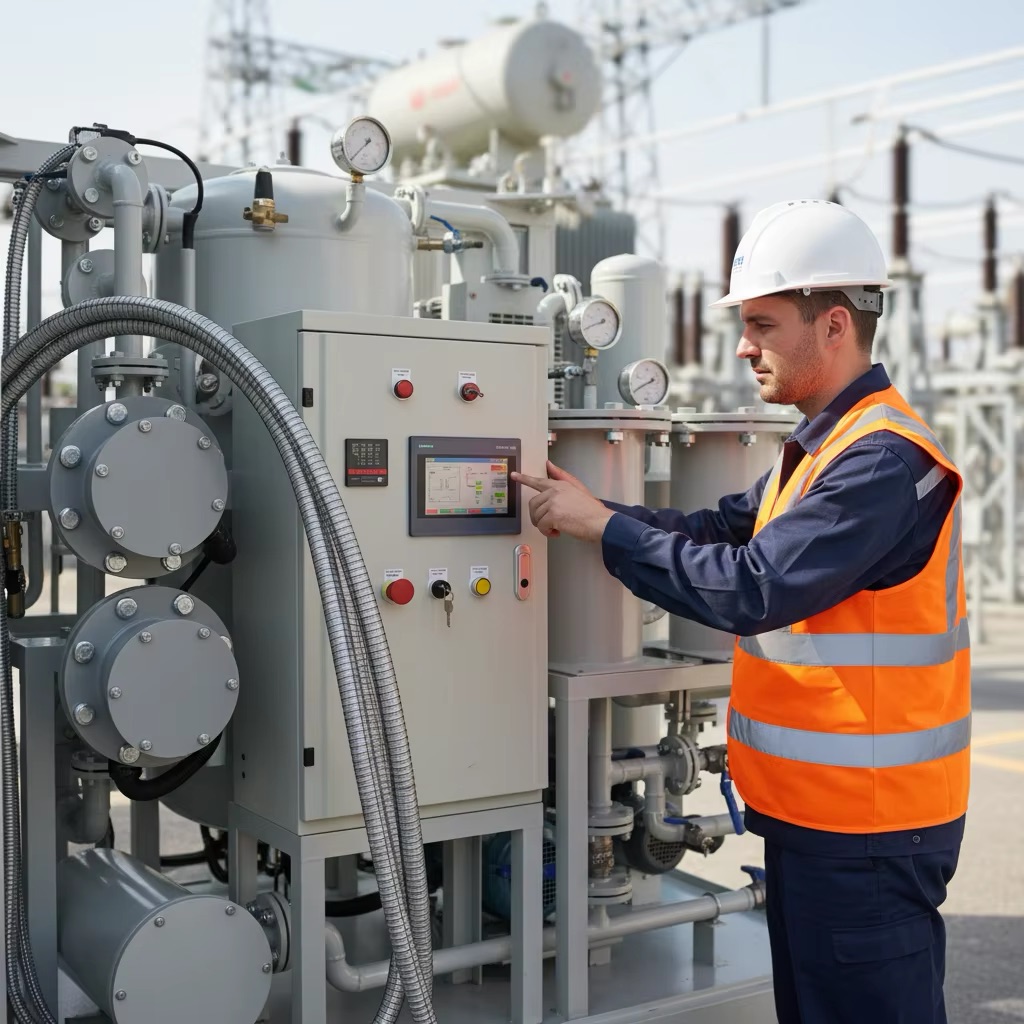 濾油機交付現場：雙級真空變壓器濾油機就位與試機調試全實錄