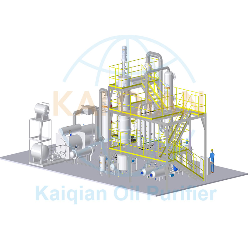 塑料油輪胎油精餾設(shè)備裝置